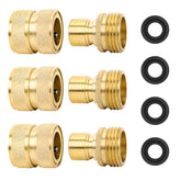 STYDDI brass full-flow quick connect showing unobstructed water path for faster watering.