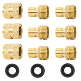 STYDDI brass full-flow quick connects with male fittings for strong water output and quick changes