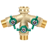 STYDDI Full Flow brass body splitter for maximum water delivery in gardens.
