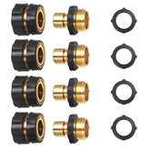 STYDDI garden hose quick-connect fittings in metal with a rubber grip for secure connections.