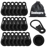 Sudopru heavy-duty shade clips securing fabric for outdoor shade nets.