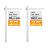 SUFUS 6ft white vinyl sign post for real estate listings.