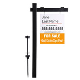 SUFUS vinyl sign post stands tall for yard visibility.