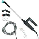 SUGOOE Garden Electric Sprayer with extended hose for easy reach in the yard.