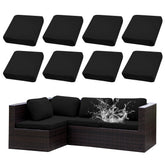 SUKAIKEQA outdoor cushion covers on a sofa for a quick patio refresh