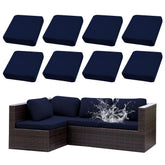 Sukaikeqa outdoor cushion covers set on a sofa for refreshed patio style and protection.