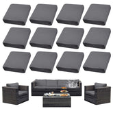 SUKAIKEQA outdoor cushion covers set in 12-piece kit, easy refresh for patio furniture.