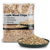 Sukh Apple Wood Chips 420g pack for easy, even smoking and rich flavor.