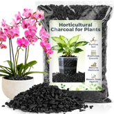 Sukh Horticultural Charcoal 2.5qt bag improves soil structure for indoor plants.