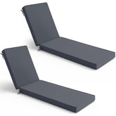 Summsun chaise lounge cushions dark grey for poolside comfort.