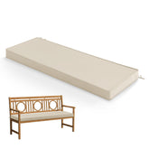 Summsun outdoor bench cushion 48x18 beige for comfortable porch seating and garden benches.
