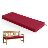 Summsun outdoor bench cushion burgundy, waterproof fabric for outdoor use.
