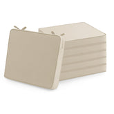 Summsun beige outdoor chair cushions 6-pack provide all-weather comfort.