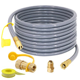 SUMNEW 36 ft natural gas hose with quick-connect ends for easy grill setup.
