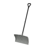 Suncast 24-inch snow pusher with curved blade for efficient dry snow removal