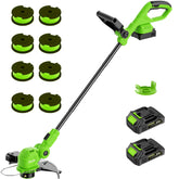 SUNCHERS 2-in-1 trimmer with wheel edger for seamless edging around borders
