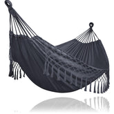 SUNCREAT extra-large hammock outdoor backyard setup for two