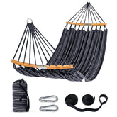 SUNCREAT Hammock with curved spreader bar for stable outdoor lounging