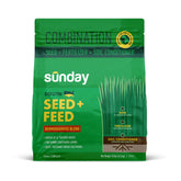 SUNDAY South Seed + Feed heat-tolerant seed for sun-loving lawns and thicker turf