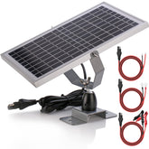SUNER POWER 10W solar panel charger keeps 12V batteries topped up efficiently.