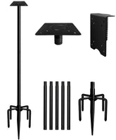 Sungaryard 90inch heavy-duty pole mount in backyard providing sturdy birdhouse support