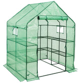 SUNGIFT Walk-in Greenhouse front view shows spacious planting area for herbs and flowers