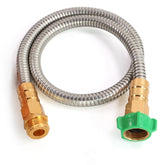 Sunifier metal short hose 6ft with stainless steel exterior for durable watering.