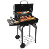 SUNLIFER Barrel Grill mobility enables easy transport for patio and camping.