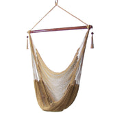 Sunnydaze Caribbean XL hammock chair tan, ideal for outdoor lounging