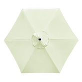 Sunnyglade 7.5ft six-rib beige canopy replacement for market umbrellas.