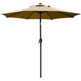 Sunnyglade 9ft patio umbrella tan top view provides broad shade.