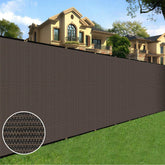 Sunnyglade privacy screen fence cover in brown blocks street view and adds yard privacy.