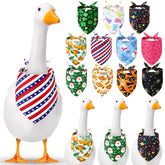 Sunnymove 11-piece bandanas on a porch goose for festive decor