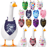 Sunnymove holiday porch goose bandana set with 11 styles for festive decor