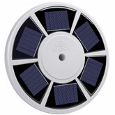 Sunnytech solar flag light top view shows modern, elevated display
