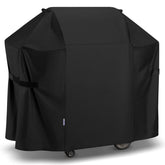 SunPatio 58w-25d-44h grill cover front view protects Weber Genesis II from sun and rain.