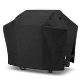 SunPatio 65-inch grill cover fully protects a large Weber-style grill from sun and rain.