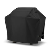 SunPatio 55 inch grill cover protecting a large grill from rain and sun