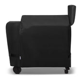 SunPatio pellet grill cover for Traeger 34 Series — front view protecting from weather