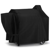 SunPatio Pit Boss 820 Deluxe cover protecting grill from rain and sun