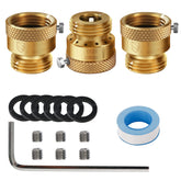 Sunroad brass vacuum breaker front view for backflow protection