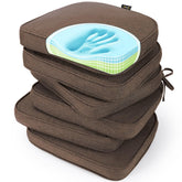 SUNROX gel memory foam chair cushions with FadeShield fabric offer UV fade resistance for outdoor use.