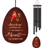 Suntimber Cardinal Wind Chimes top hook in durable outdoor-ready design for memorial displays
