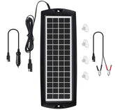 Sunway Solar dashboard-mount 5W charger keeps car battery topped off in daylight.