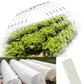 Sunwuk greenhouse hoops set around a raised bed for versatile protective covers