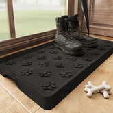 SUPENUIN paw pattern boot tray angle view showcasing sturdy waterproof protection for entryway footwear.