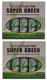 Super Green Plant Food bottle label promotes healthy growth for lucky bamboo