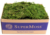 SuperMoss forest moss preserved in large sheets for durable basket lining.