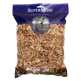 SuperMoss Sphagnum moss 4oz pack with long fibers for durable moisture retention.