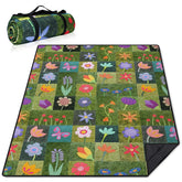 Supfitness extra large picnic blanket with foldable handle for easy outdoor picnics.